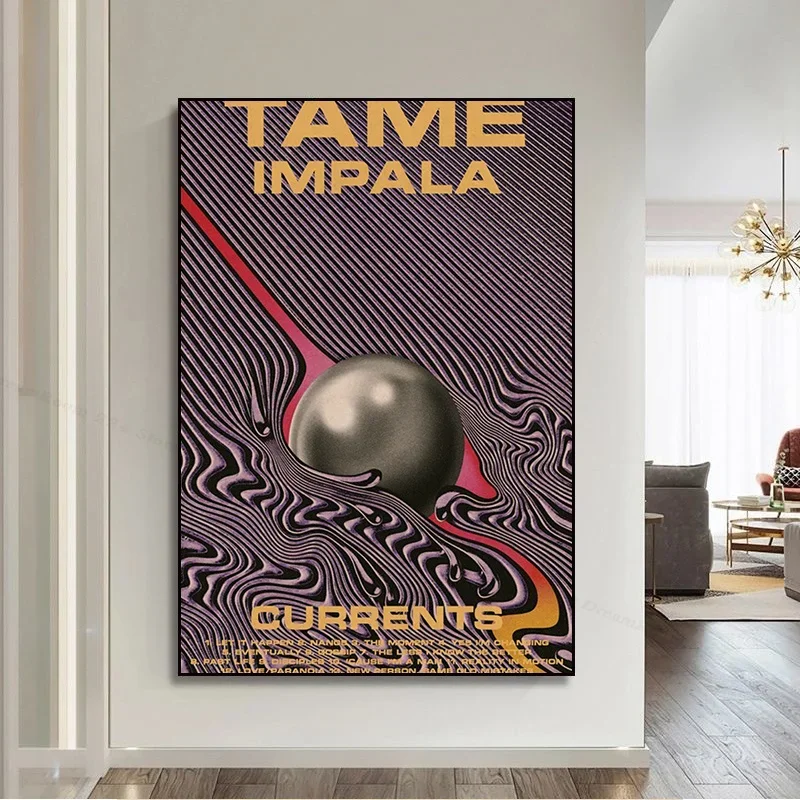 Tame Impala Psychedelic Anime Posters For Living Room Bar Decoration Stickers Wall Painting