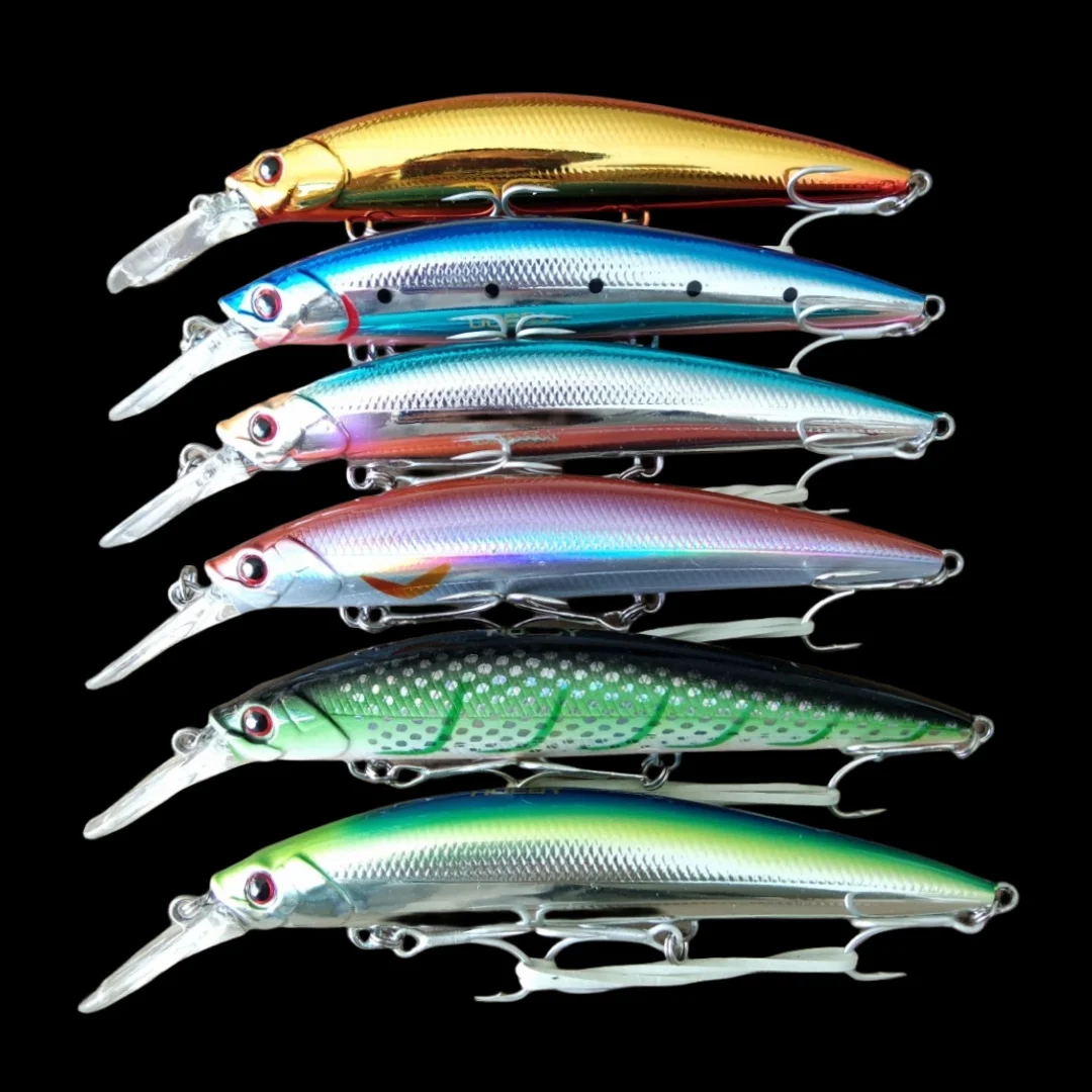 

NOEBY 6pcs 110mm 36g Minnow Lure Sinking 0.2-3m Wobbler Hard Baits Isca Artificial Para Pesca Leurre Peche Fishing Tackle