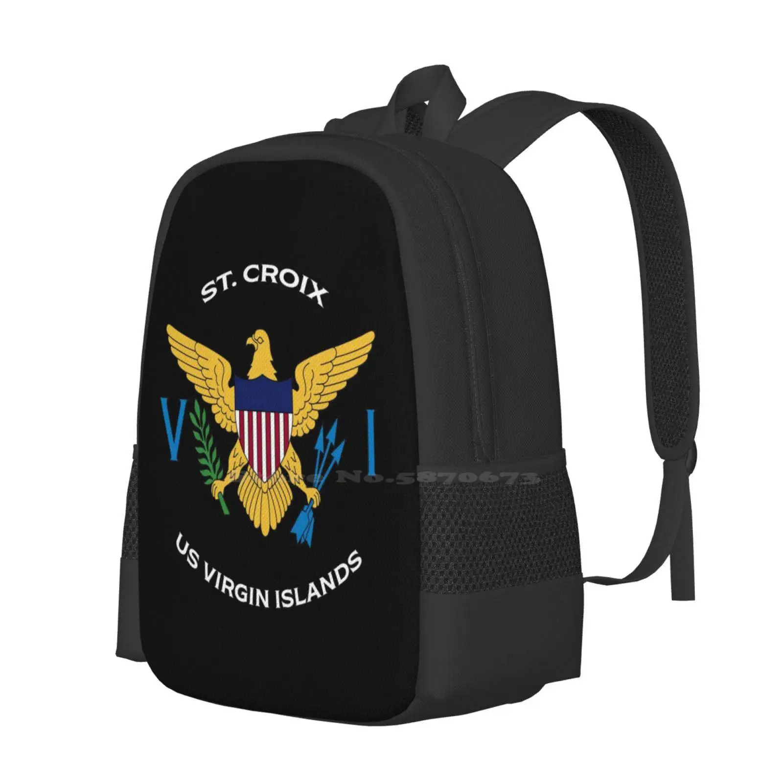 Us Virgin Islands Flag St. Croix Usvi Caribbean Tropical Backpack For Student School Laptop Travel Bag Us Virgin Islands Flag