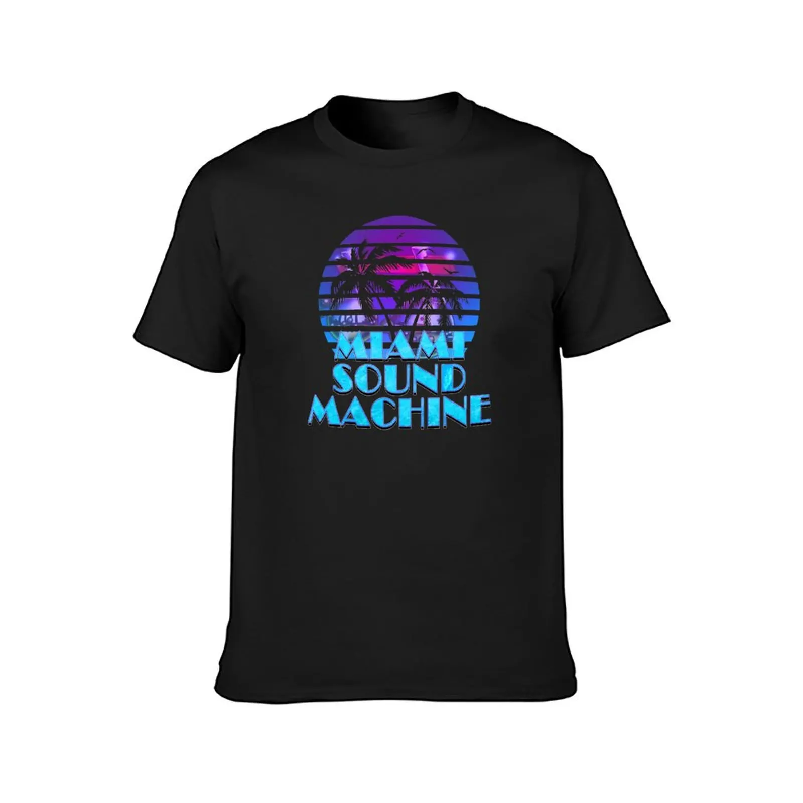 T-shirt gráfico para homens, camiseta Miami Sound Machine, tops bonitos, adequado para homens, tamanhos maiores, grandes