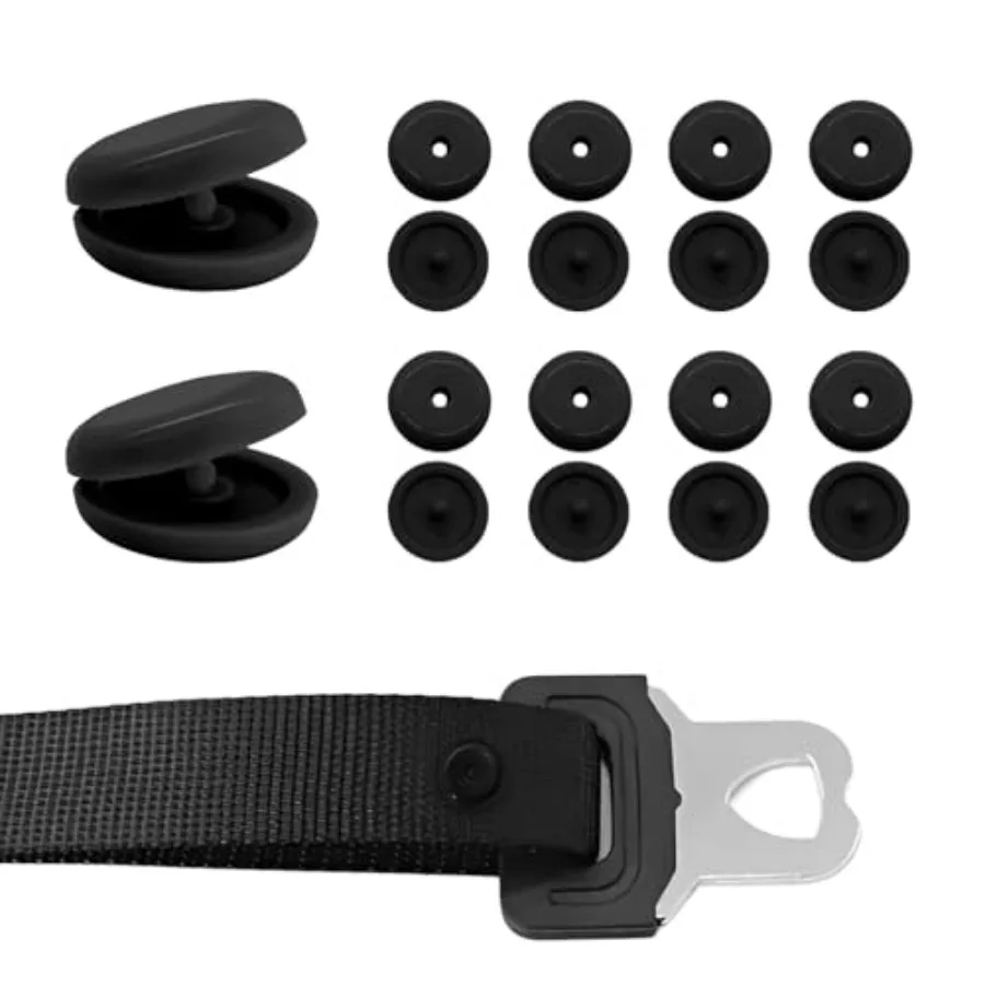 

10 Sets Seat Belt Button Stop Plastic Car Safety Belt Stopper Prevent Buckle from Sliding Down No Welding Required Snap-on Seat