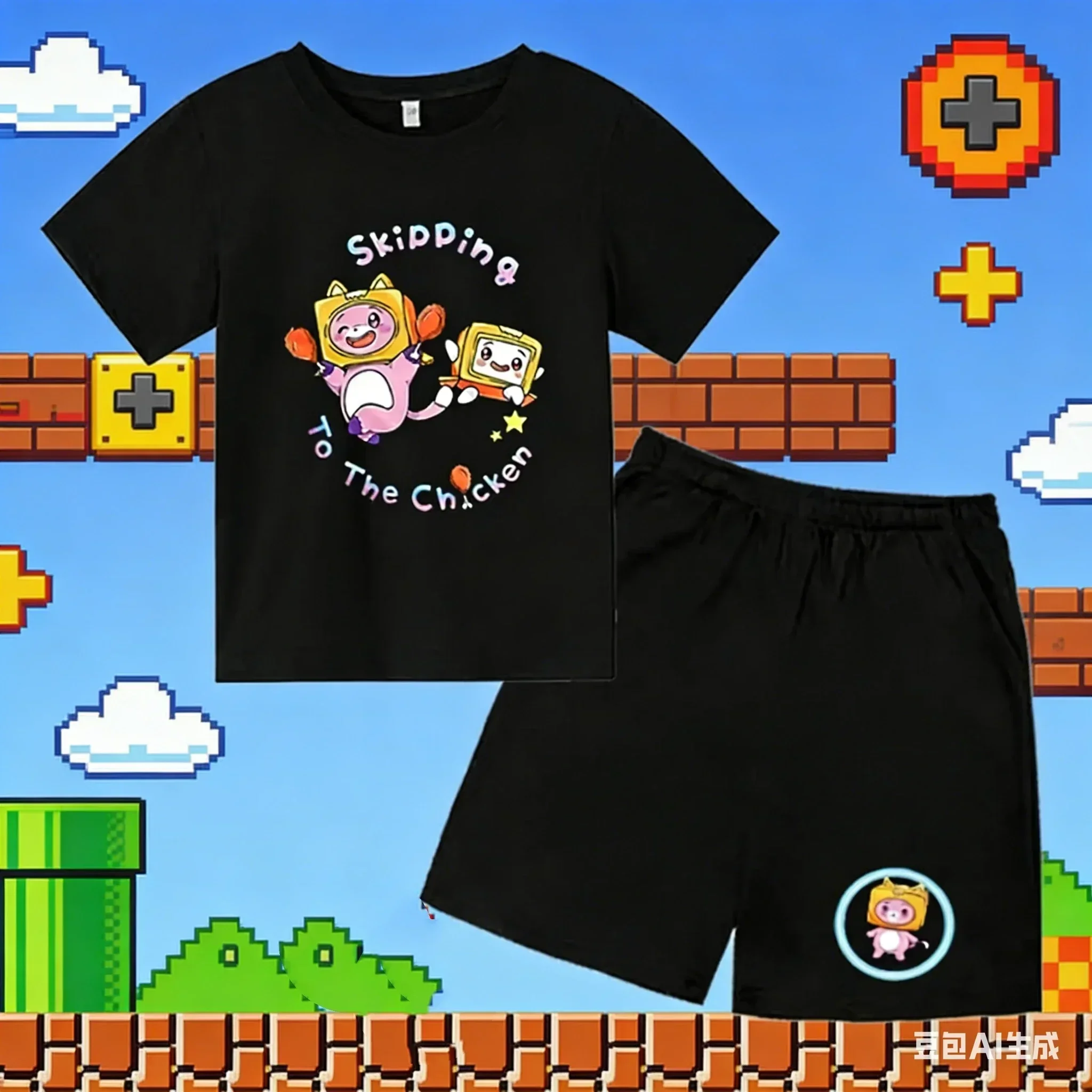 

3-12Y Kids Summer 2-Piece T-Shirt & Pants Set Boys & Girls Casual Letter Print Outfits