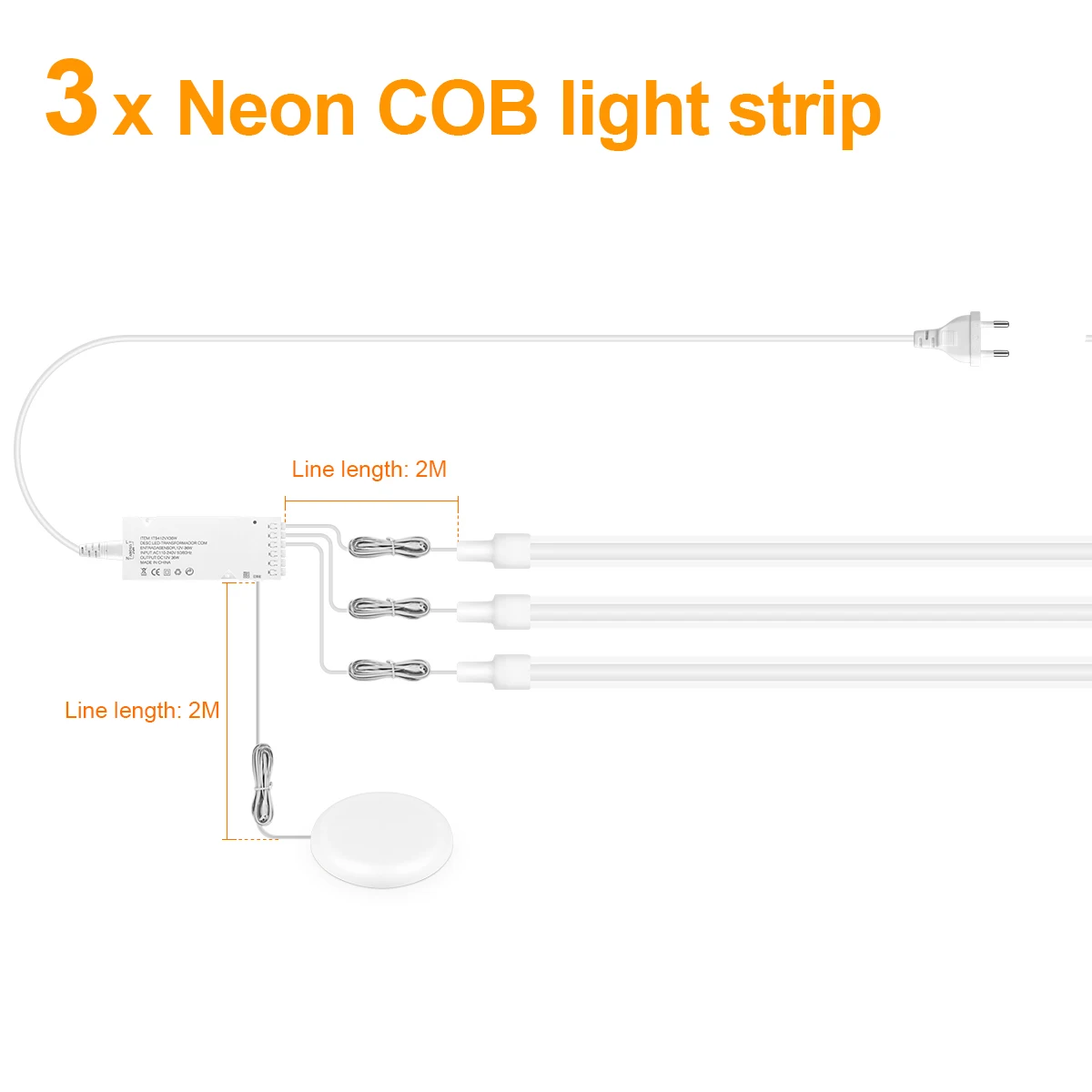 3PCS LED Neon Light