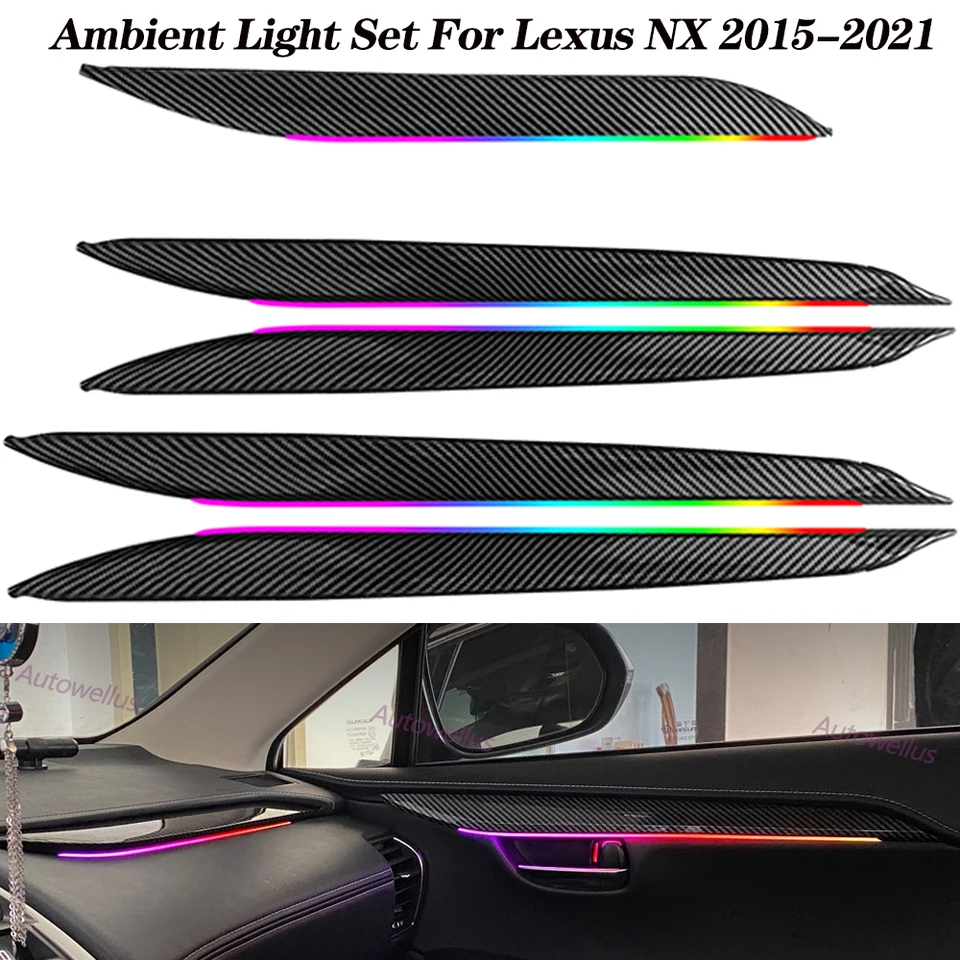 車のアンビエントライトセットレクサス NX 2015-2021 装飾 LED 車の
