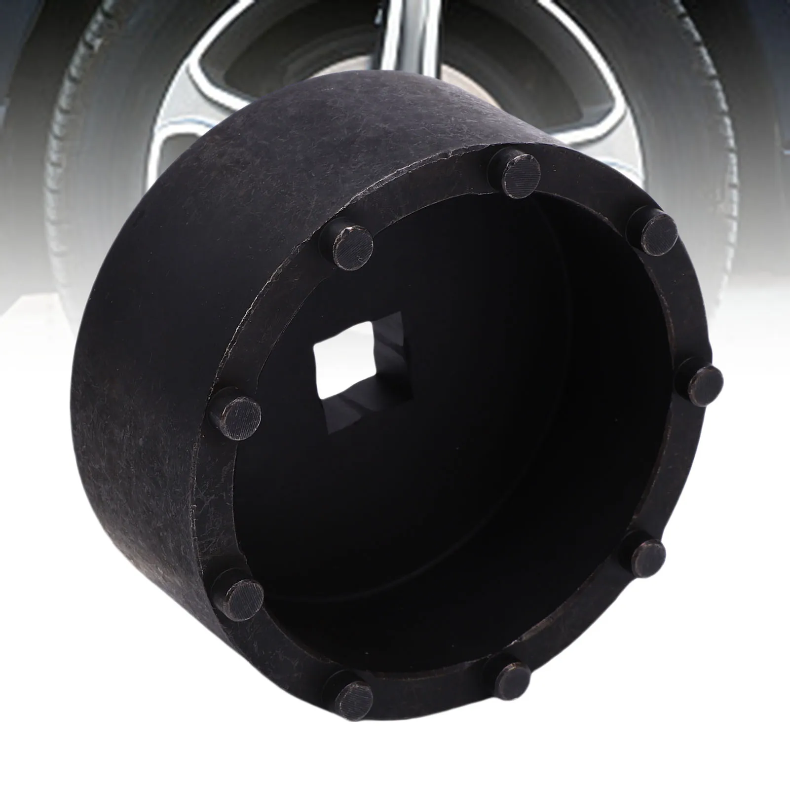 2.97 Inch Axle Nut Socket 1/2 inch Drive Black Oxide Coating 9 Pin Axle Nut Socket Fit Robust Steel 31510 for Vehicle