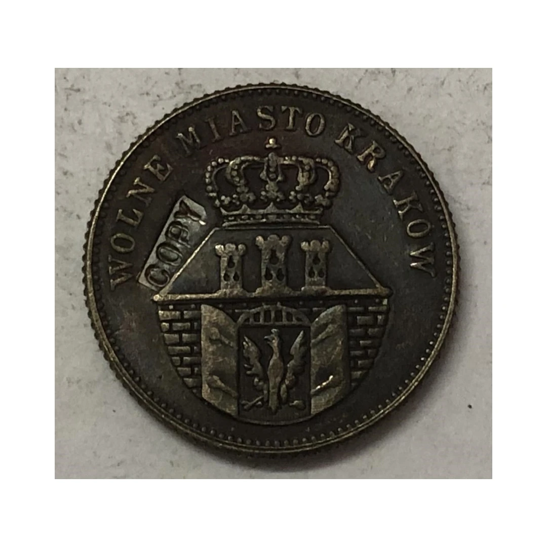 Poland 1835 Free city of Krakow 10 Groszy Copy Coin