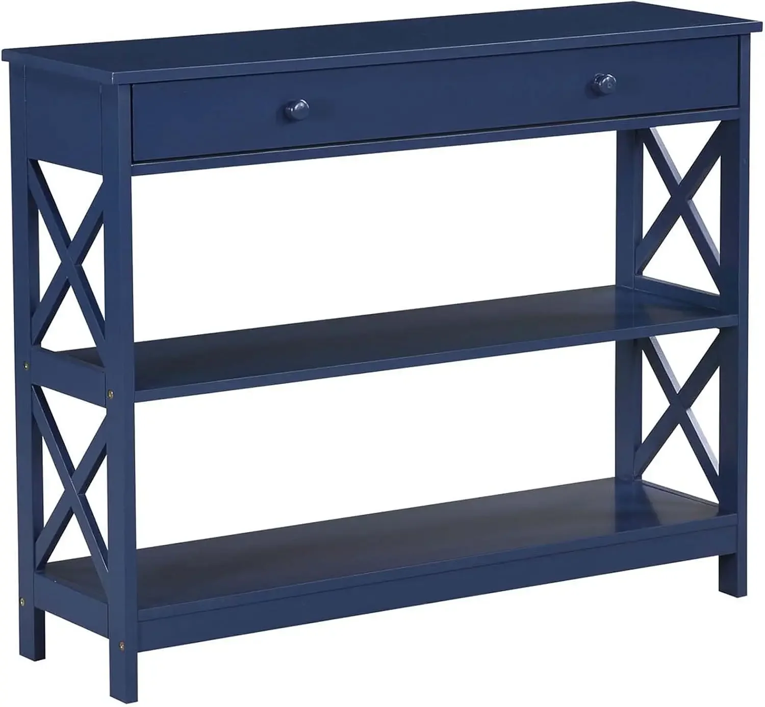 Concepts Oxford 1 Drawer Console Table with Shelves, Cobalt Blue