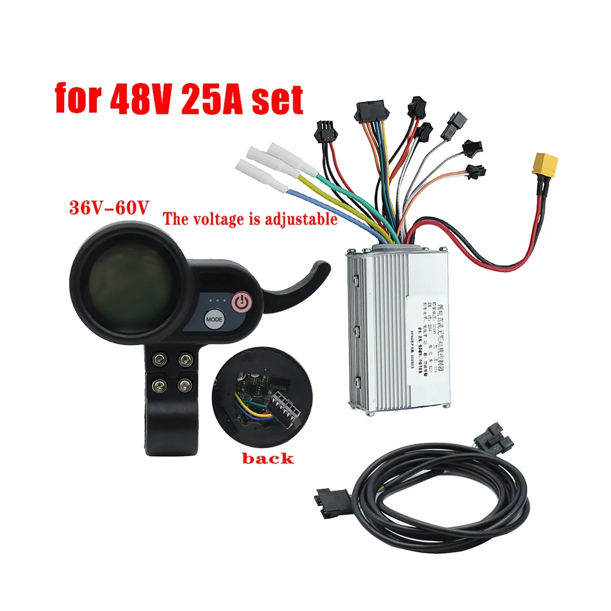 For JP 48V 25A Controller Brushless Motor+36-60V Dashboard Meter Kit for JP Electric Scooter Accessories