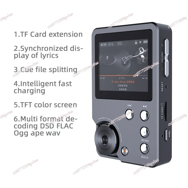 Master Grade HIFI Lossless DSD256 Music Player Professional MP3 Portable Sport Car Audio Player