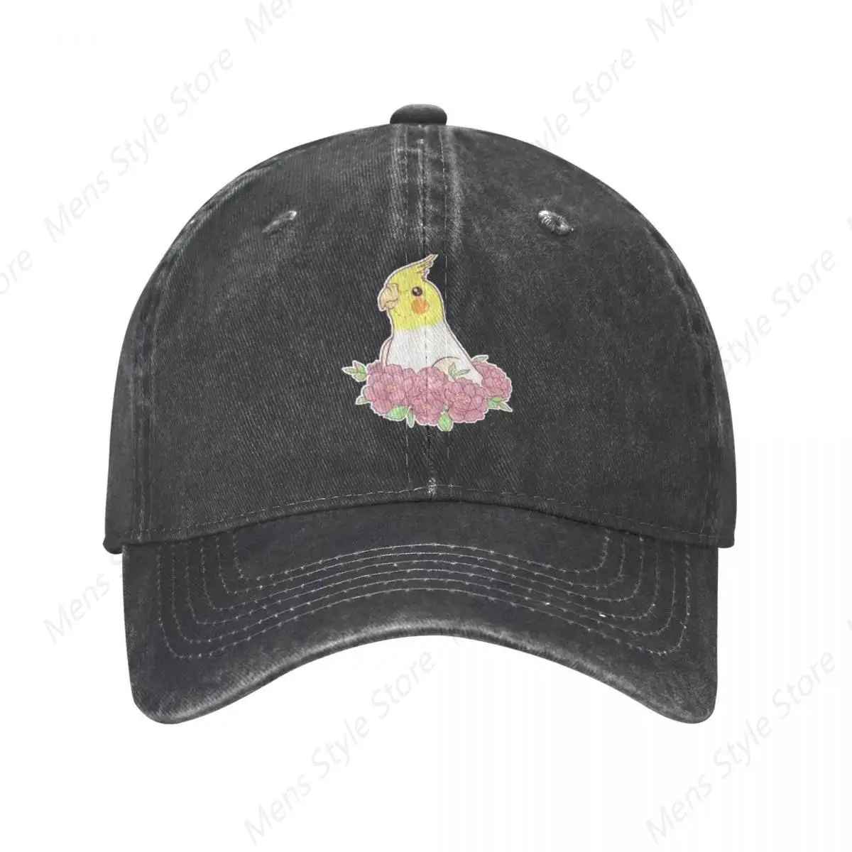 Chubby Cockatiel Flowerscap Cowboy Hat Beach Bag Anime Hat Hiking Hat Sun Golf Women Men'S