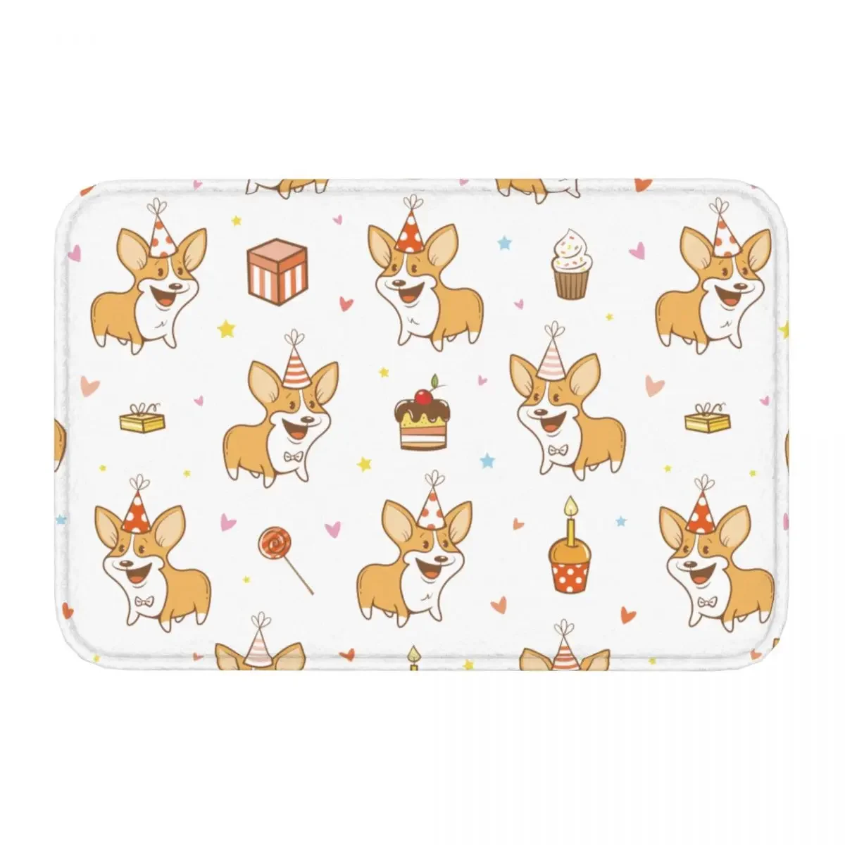 Non-slip Doormat Funny Corgi Carpet Bath Kitchen Mat Welcome Indoor Decorative