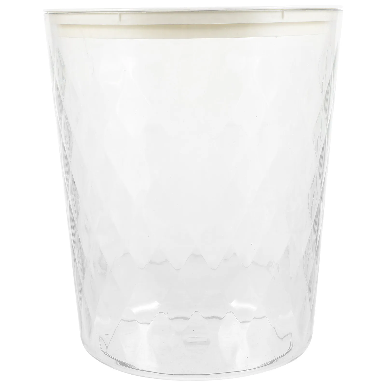 

Transparent Pet Press-Ring Trash Can Decorative Waste Bucket for Kitchen Bathroom Office Bedroom Large Capacity Household