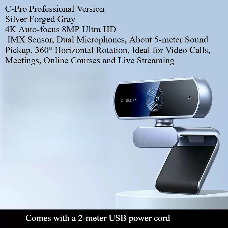 65381-☆4K [8 Million Ultra HD - Auto Focus] Compatible for Sony IMX Sensor + Dual Microphone Sound Pickup