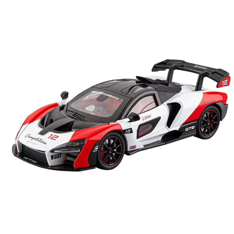 1:24 McLaren Senna GTR Carro de corrida de alta simulação Diecast Car Modelo de liga de metal Carro coleção de brinquedos infantis presentes