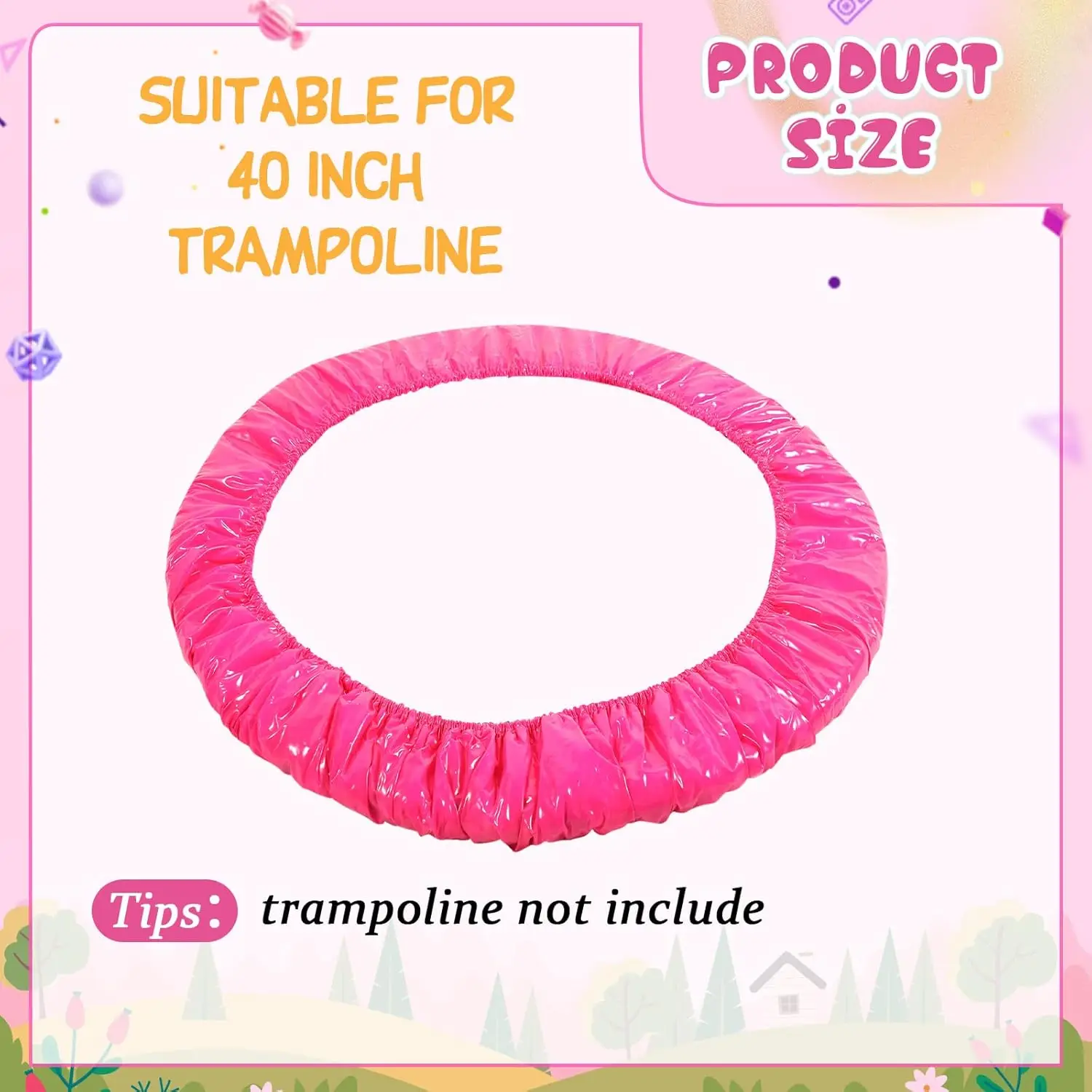 Foldable Trampoline Cloth Cover Mini Fitness Trampoline Skirt for Trampoline Protection UV Resistant for Children Jumping Bed