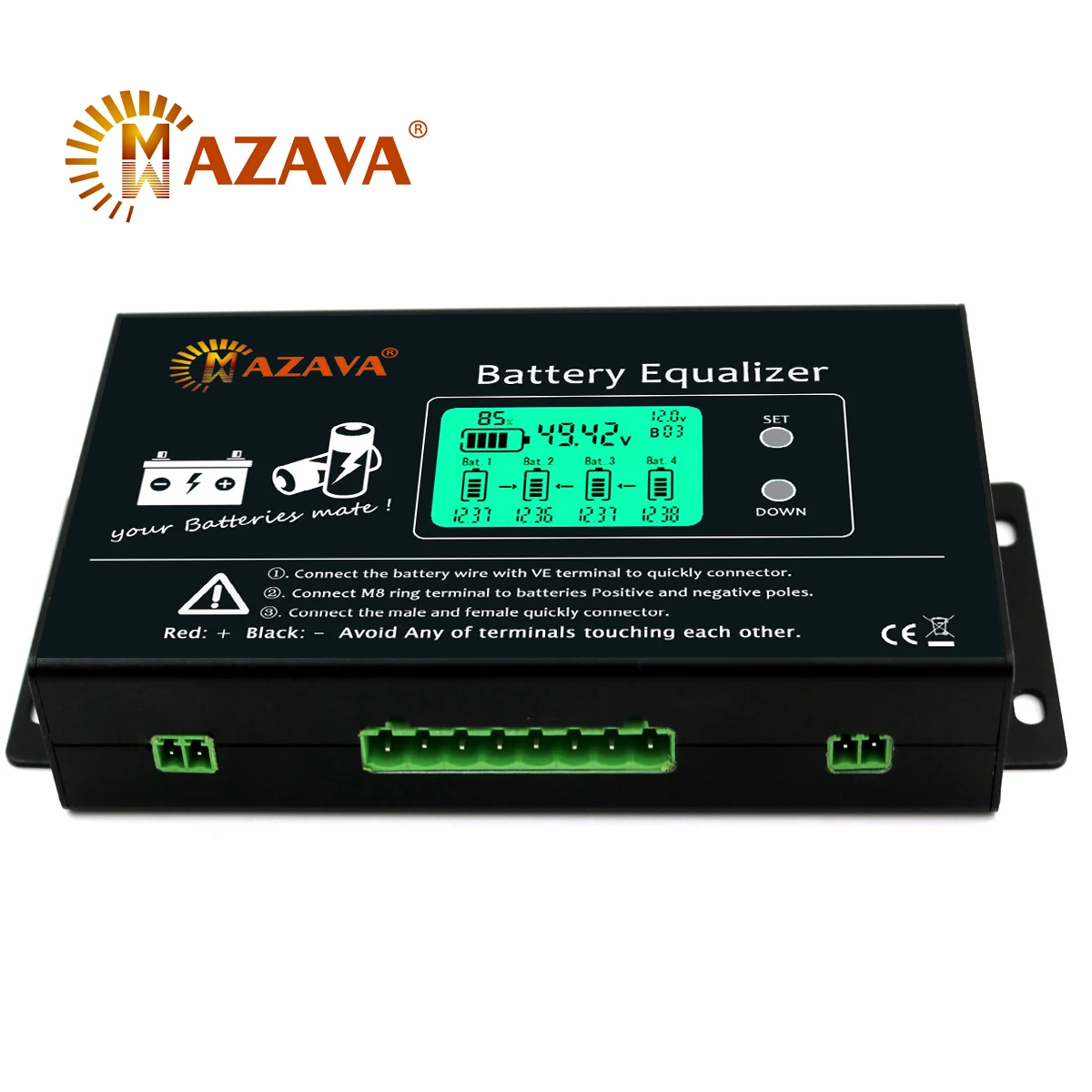 MAZAVA Balancer 4S aktywny HX02 LCD Lead Acid Li Li-ion LiFePO4 korektor baterii monitora 12V 24V 36V 48V 96V