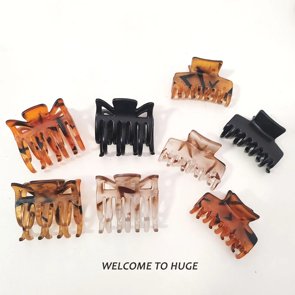 

Hot 4pc European and American Leopard Black Hair Claw for Women Girls Retro for Korean Hair Accessories Headwear