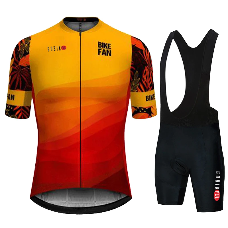 Bike Jersey Set 2021 Team KBORA  Cycling Clothing Summer Short Sleeve Cycling Suit Men\'s Top and Bottom Bib Shorts Kit