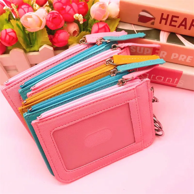 New Cute Chiikawa Series Cartoon Pu Zipper Anime Printing Pattern Bank Card Keychain Card Holder Coin Pouch Friend for A Gift view 5