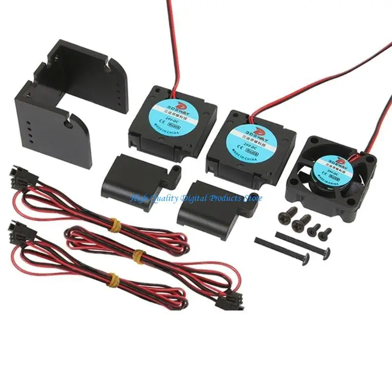 

U2JE 2 в 1 Out Dualhead Hotend Fean Cracket & Cable DC12V/24V -аксессуар