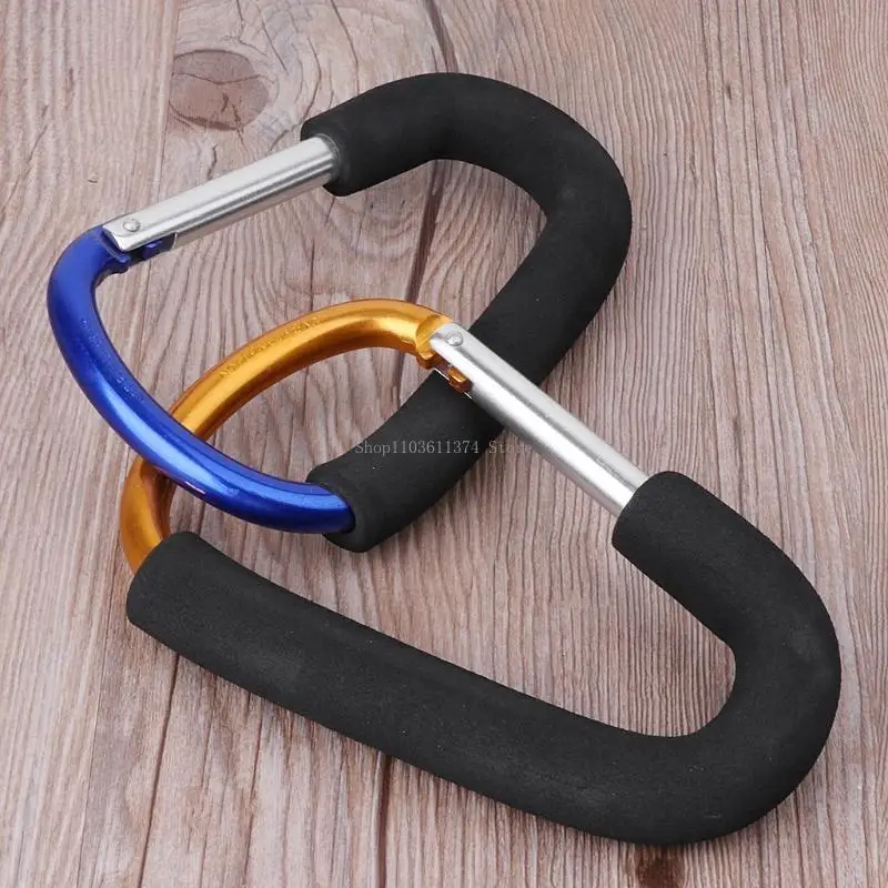 

Shopping Bag Clip Hook D-shape Sponge Carabiner Baby Carriage Hanger