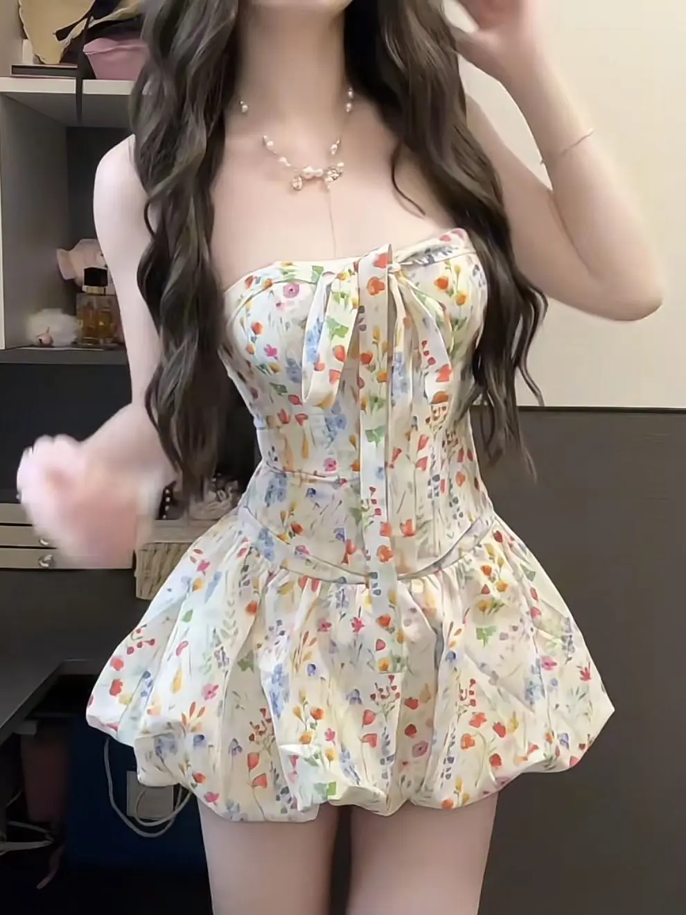 Summer Sweet Aesthetic Elegant 2 Piece Set Women Princess Sexy Slash Neck Design Mini Skirt Suit Female Chic Korea Style Clothes image 5