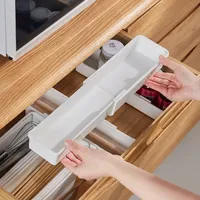 Expandable Utensil Organizer Adjustable Length Flatware Organizer Silverware Holder Multi-Functional Storage Box Silverware Tray