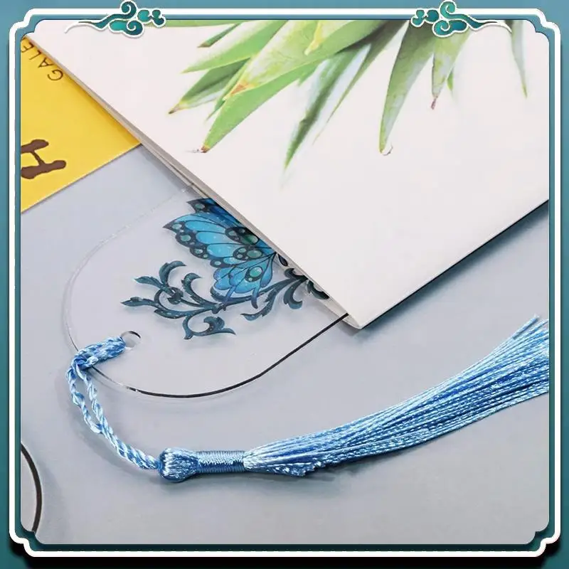 Easy To Use Transparent Acrylic Bookmark Bookmark DIY Unfinished Color Tassel Listing Pendant
