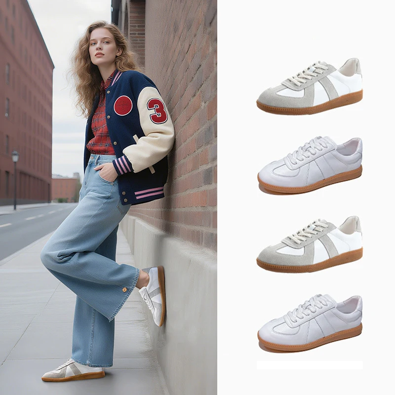

Classic Women's Sports Sneaker Female Casual Board Shoes Flats Fitness German Training Shoes Comfortable Trainers Walking Shoes