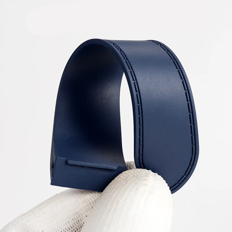 Rubber Watch Band For CARTIER SANTOS DE Santos100 Waterproof  Silica Gel Bracelet Blue Black  23mm 25mm  Watchstrap