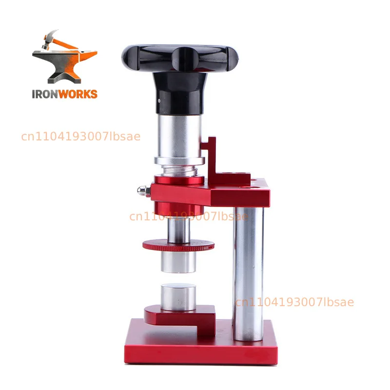 Watch capping machine, knob-type back cover closure device, good screw pressure device, press glass to press back