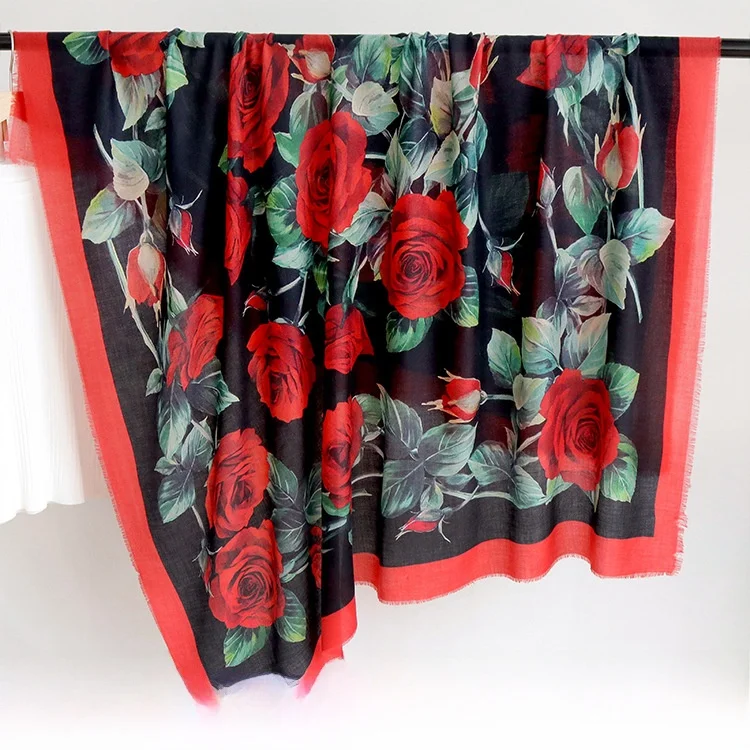 Echarpe-en-laine-soluble-de-luxe-haut-de-gamme-ele-red-rose-pour-femme-fine-polyvalente-grande-classique-style-coreen-hiver-printemps