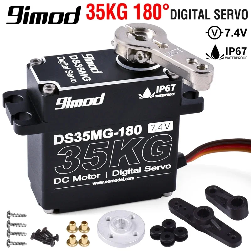 9imod DS35MG 35kg Waterpoof Servo Full Metal 180 ° for 1:8 1:10 RC Crawler SCX10 TRX4 D90