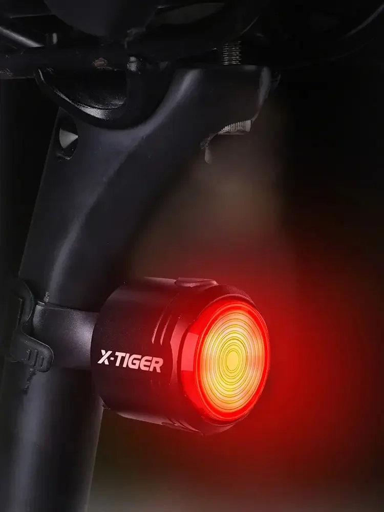 AliExpress X-TIGER Rear Light Bicycle High Brightness Smart Brake Sensing Light IPX6 Waterproof Bicycle Taillight TYPE-C Charging Bike Lamp