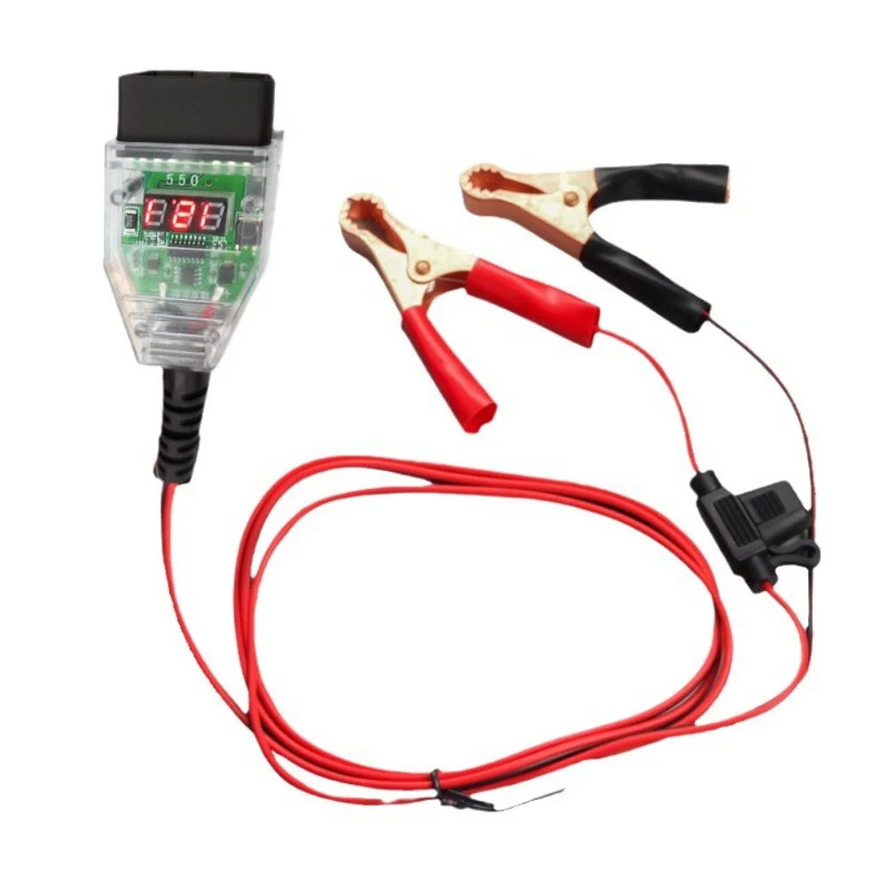 Car Battery Replacement Tool Memory Saver With Voltage Current Display For OBD Leak Detector And Parasitic Drain Testing Device