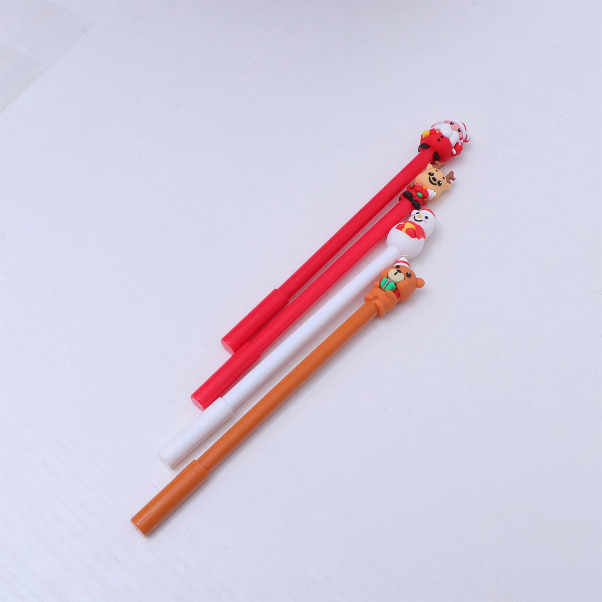 

4 Pcs Writing Pens Xmas Lovely Christmas Gel Stationery Signing School Office Supplies