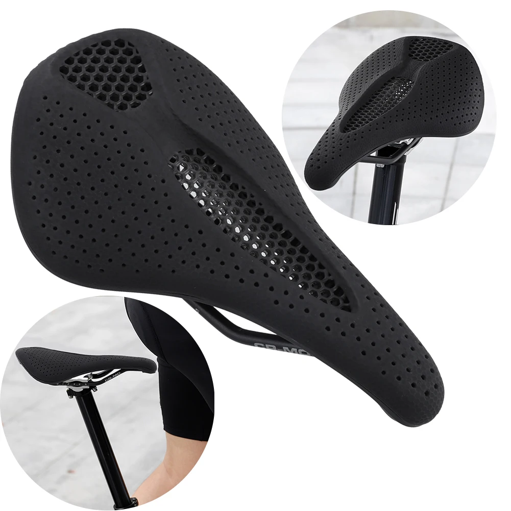 3D Printed MTB Honeycomb Cushion Breathable Mountain Bicycle Cushion Shock Absorption for Men Women Long Distance Cycling