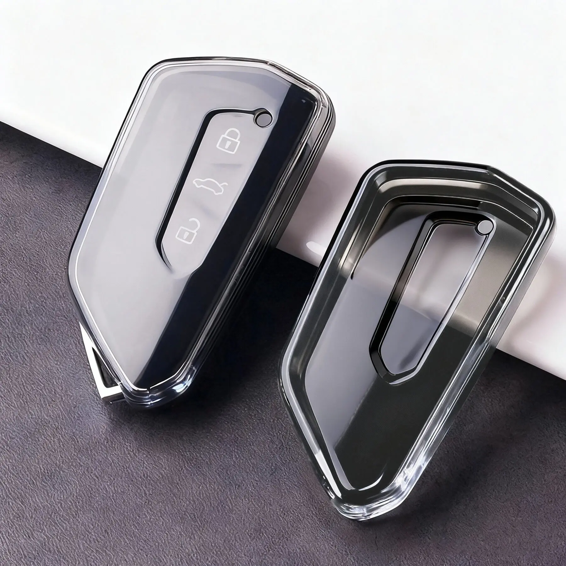 Soft TPU Car Key Case For VW Volkswagen Golf 8 ID.3 ID.4 Skoda Octavia A8 MK4 MK8 GTI R Seat Leon Mk4 Cupra Formentor Key Holder view 4
