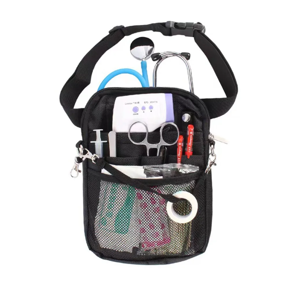 Adjustable Strap Nurse Fanny Pack Large Capacity Wear-resistant Nurse Waist Pouch Multi Pocket Nurse Hip Bag Nursing Student
