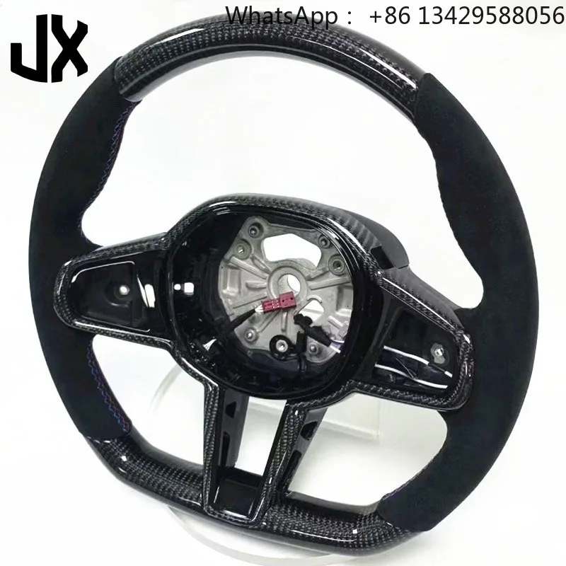 For BMW 3 4 5 6 7 Series X3 X4 M3 M4 CS Steering Wheel Half for Suede Dry Carbon Fiber Style F G Lacing Heating Models F G