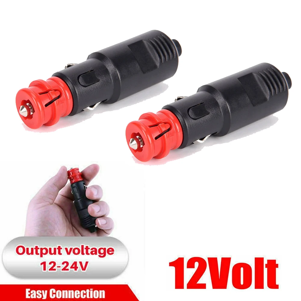 1/2PCS Car Cigarette Lighter Power Plug Socket Connection Adaptor Universal 12-24V Accessories Interior Parts