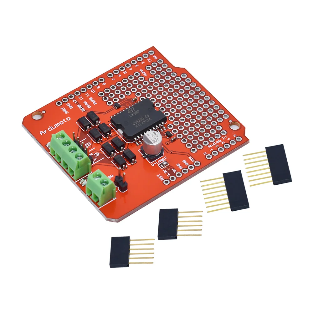 for arduino L298P AVR/LPC/STM32 UNO/MEGA Motor-Driver Shield Dual Current Channel Motor Driver Shield DC Stepper Driving Board