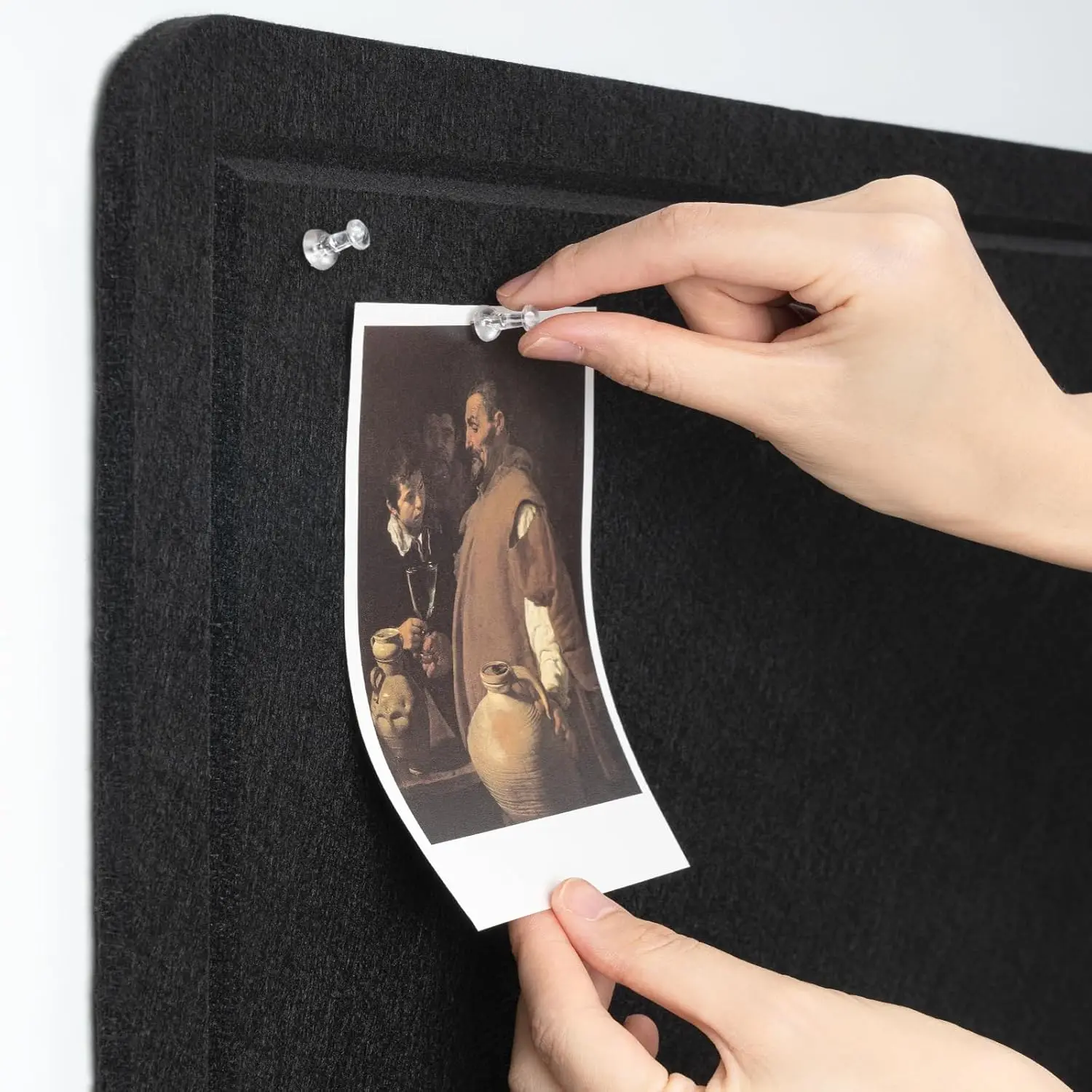 48x36 Inch Large Felt Bulletin Board with Push Pins, Foldable Design for Wall Display and Photo Organization