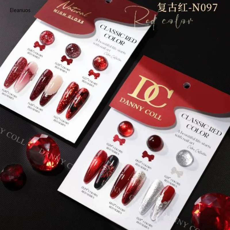 Dannycoll TPO/HEMA/TMPTA gratuit 30 pièces automne hiver marron rouge Gel vernis à ongles ensemble avec carte de couleur coréen tremper UV LED Gel 15ml