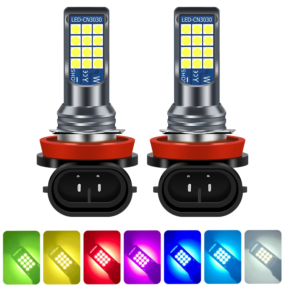 2x H11 H8 9006 HB4 9005 HB3 H16 5202 PS19W H10 9145 PSX24W 2504 PSX26W P13W Fog Lights Bulb Car Driving Running Lamp Leds Light