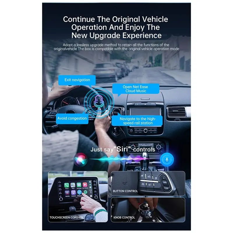 A96E-Wireless Carplay Wireless Carplay Adapter 5-In-1 Wired To Wireless Android Auto Plug & Play For Wired Carplay
