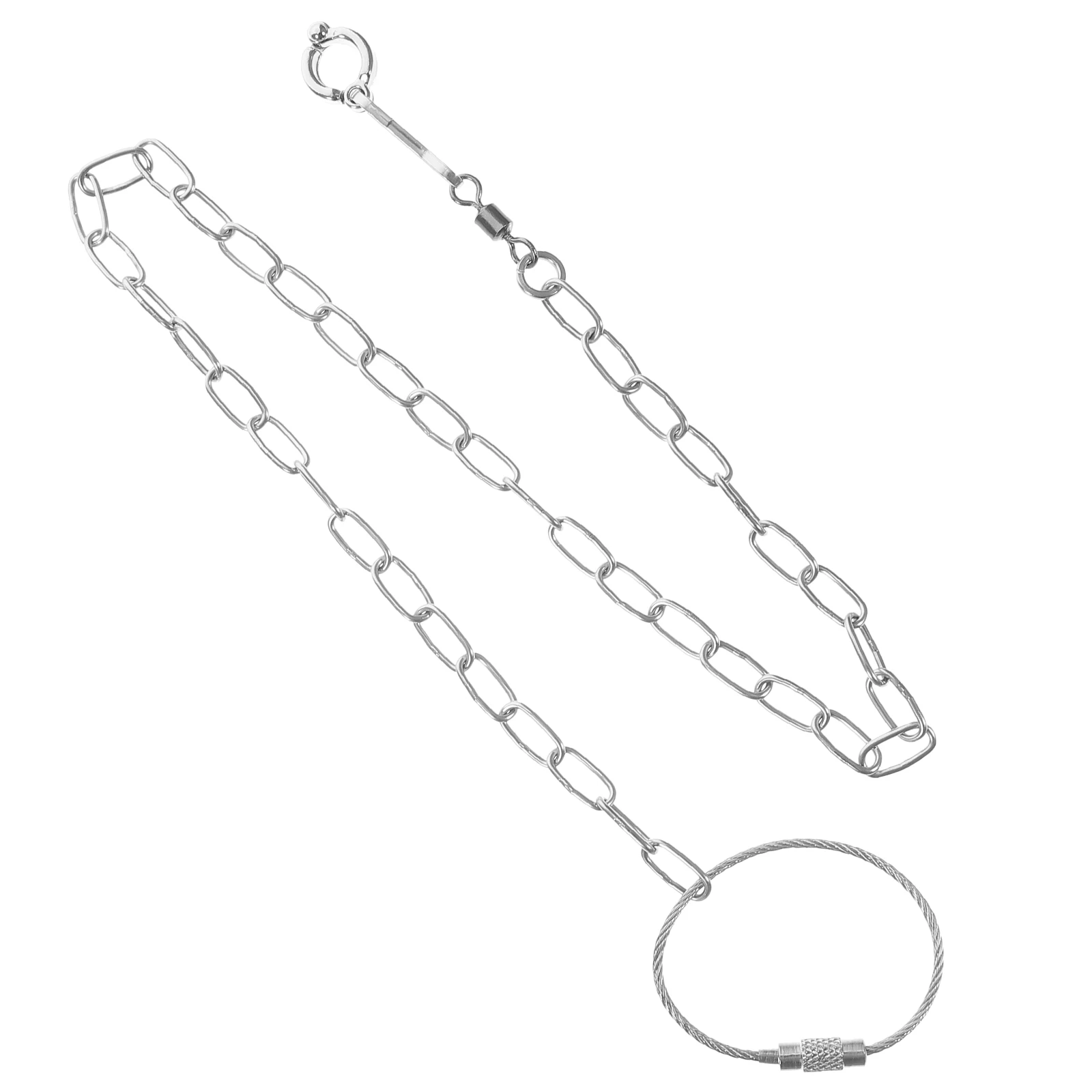 الفولاذ المقاوم للصدأ الطيور سلسلة القدم الببغاء ملحق الطيور كوكاتيل المقود حبل خلخال #5