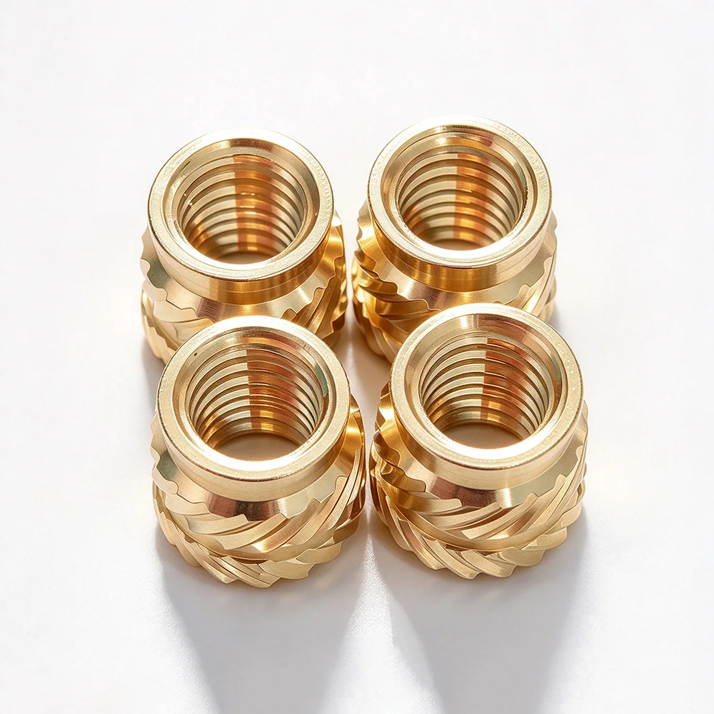 900/200pcs Heat Threaded Inserts for 3D Printed Object PLA ABS PETG DIY Resin Project Nylon Brass Knurled Plastic Nuts 2/3/4/5mm