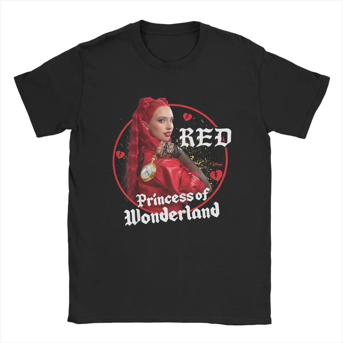 Men's T-Shirts Descendants 4 Red Princess Of Wonderland Funny Cotton Tees Short Sleeve Broken Hearts T Shirt merchandise 6XL