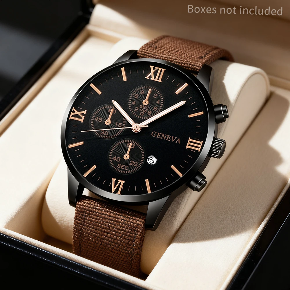 1-piece men's fashion quartz watch, casual styling, trendy street style, the best choice for gifting